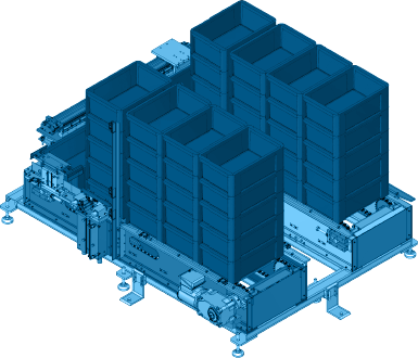 箱詰め装置段詰め段バラシ